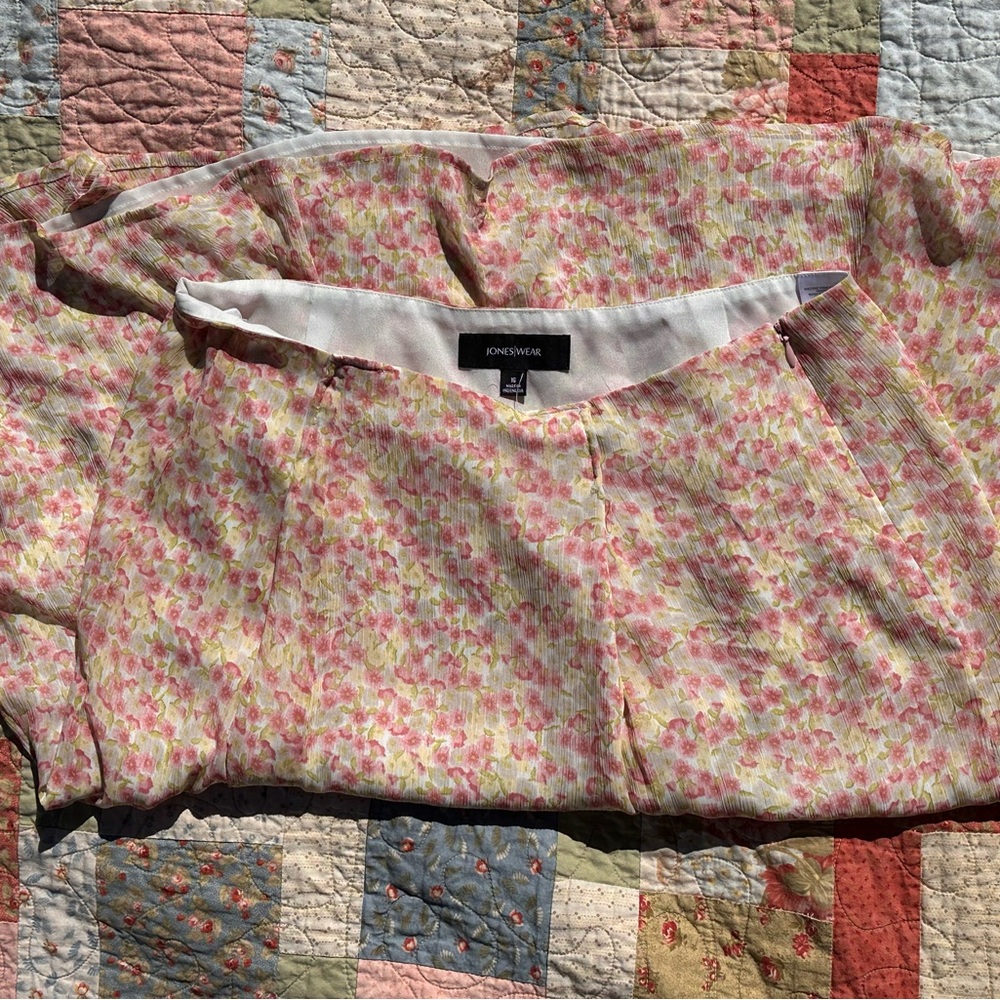 Womens pink floral maxi skirt